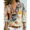 Buiten Blik Witte damesblouses met patchwork print