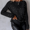 Buiten Blik Elegante damesblouses zonder rug met glitterkralenriem