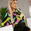 Buiten Blik Elegante damesblouses met geometrische print