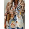 Buiten Blik Witte damesblouses met patchwork print