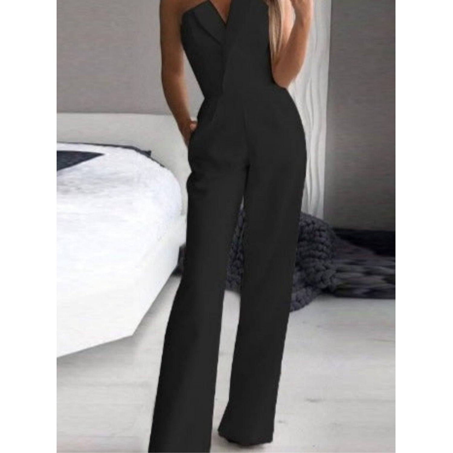 Buiten Blik - Rode mouwloze jumpsuit