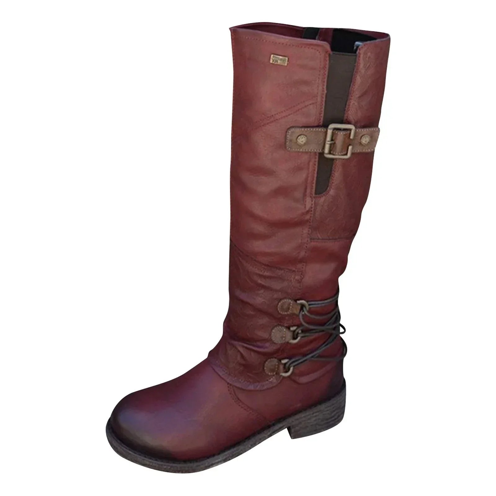 Buiten Blik High Boots Met Gesp