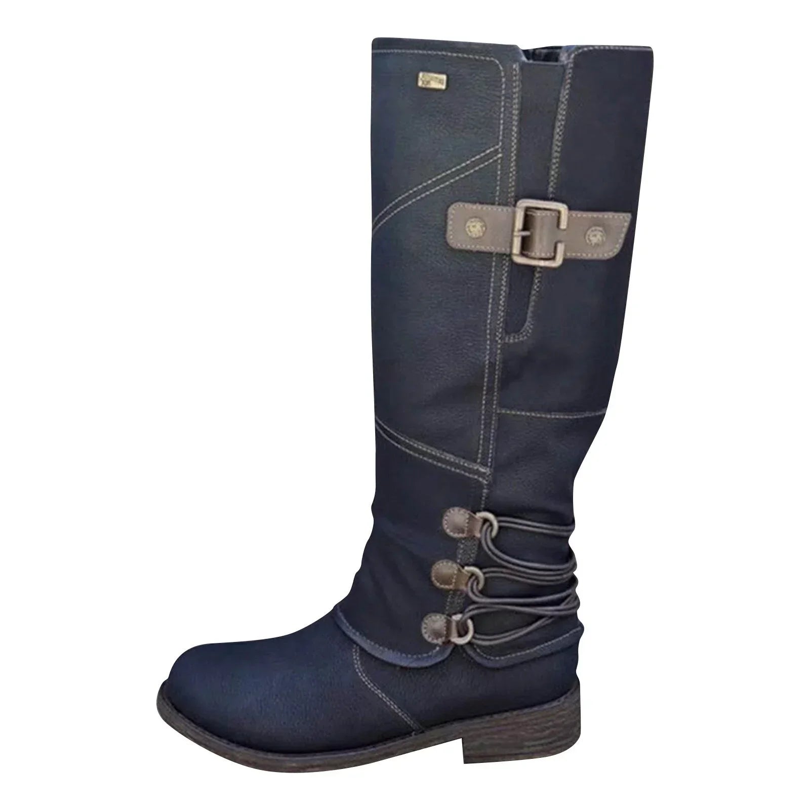 Buiten Blik High Boots Met Gesp