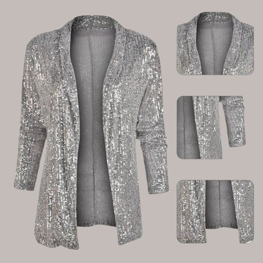 Buiten Blik Glitter Blazer Met Een Ontspannen Pasvorm