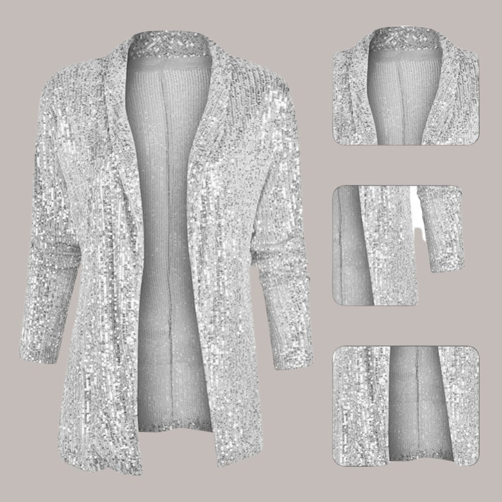 Buiten Blik Glitter Blazer Met Een Ontspannen Pasvorm