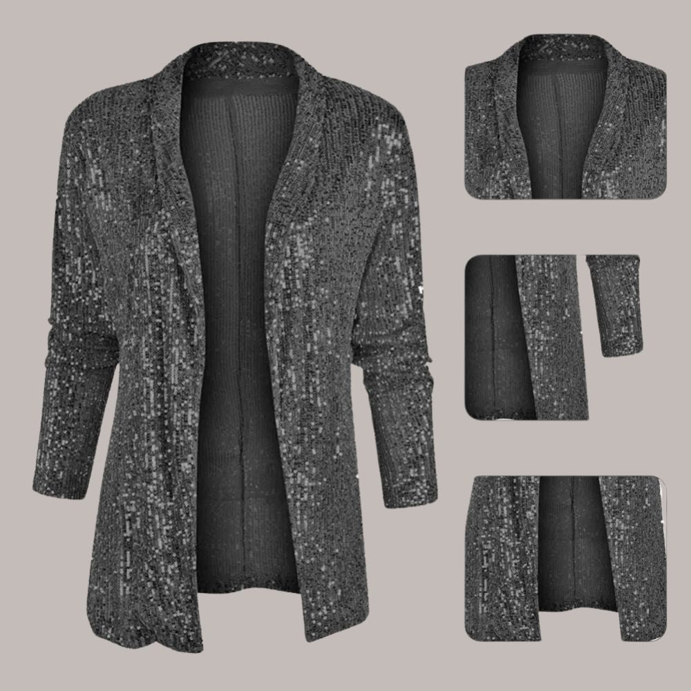 Buiten Blik Glitter Blazer Met Een Ontspannen Pasvorm