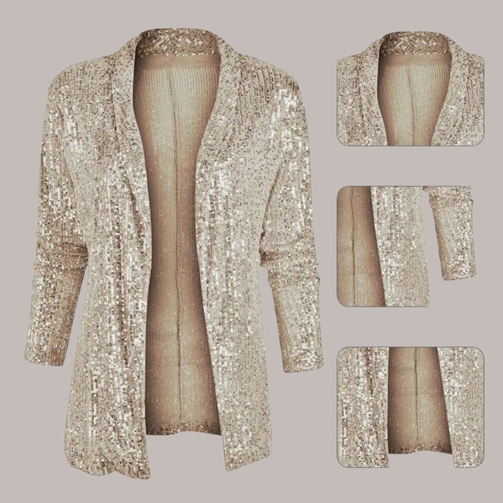 Buiten Blik Glitter Blazer Met Een Ontspannen Pasvorm