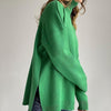 Buiten Blik Oversized Jersey Blouse Met Een Hoge Kraag