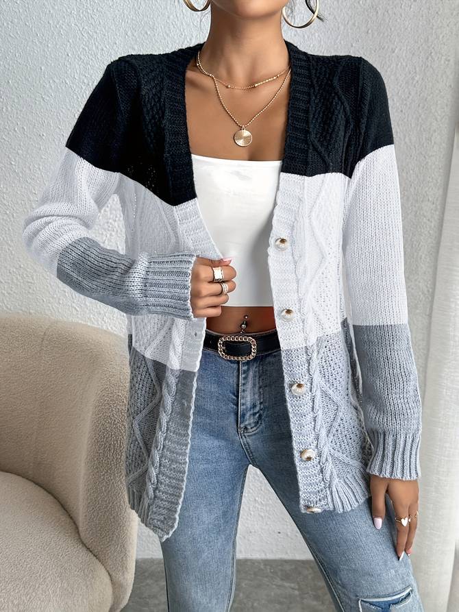 Buiten Blik Cardigan Met Knopsluiting