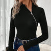 Buiten Blik Elegante Turtleneck -Trui Met Asymmetrische Rijpe Sluiting