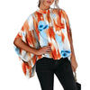 Buiten Blik Blouse Met Een Abstracte Print En Stand -Up Kraag