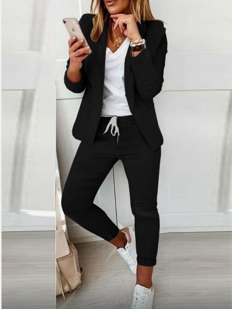 Buiten Blik Elegante Blazer Set Blazer Broek