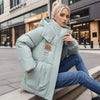 Urban Essentials - Oversized gewatteerde winterjas met capuchon dames