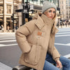 Urban Essentials - Oversized gewatteerde winterjas met capuchon dames