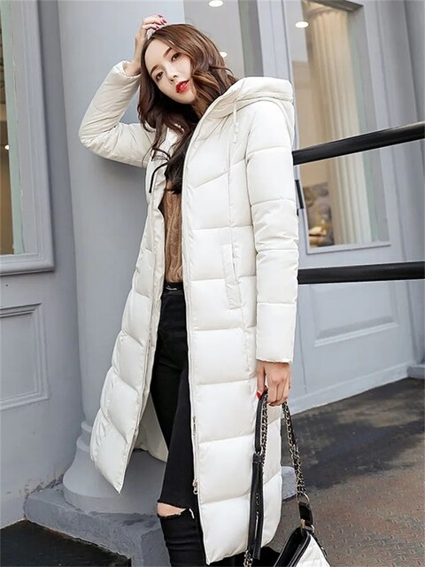 Buiten Blik Chic Winter Jacket Met Hood Winddichte Snow Parka Buffer Coat