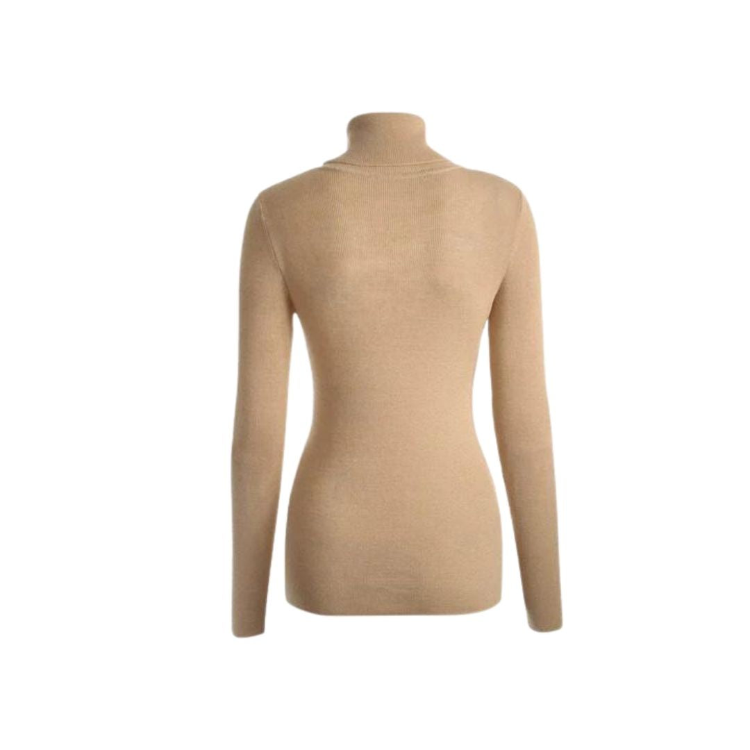 Buiten Blik Classic Turtleneck -Trui In Olive Grun