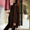 Buiten Blik Classic Button Coat Met Contraststrips En Gestructureerde Kraag