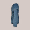 Buiten Blik Chic Jeans Blouse Met Tentoongestelde Zoom- En Knoopafsluiting