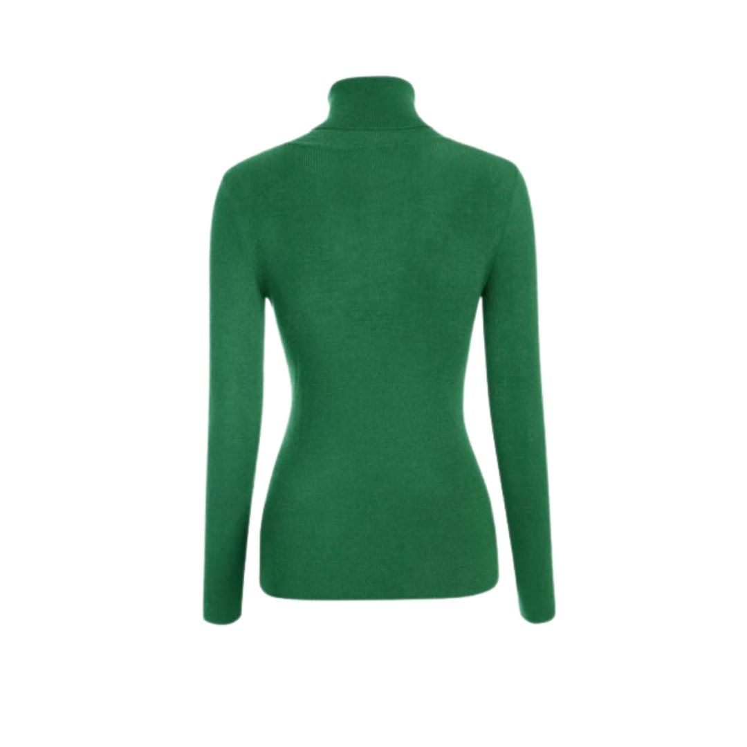 Buiten Blik Classic Turtleneck -Trui In Olive Grun