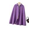 Buiten Blik Elegant Cape Met Golden Button -Accenten