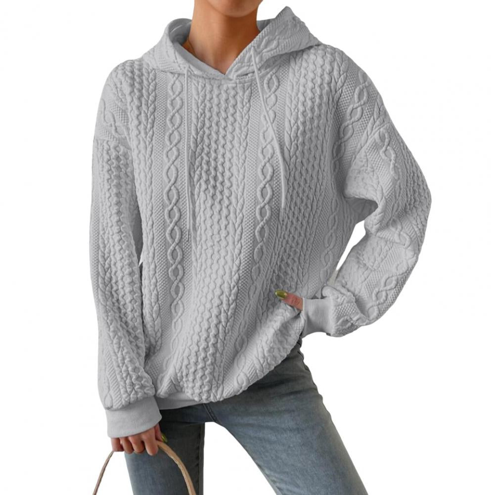 Knusse oversized geweven hoodie met capuchon