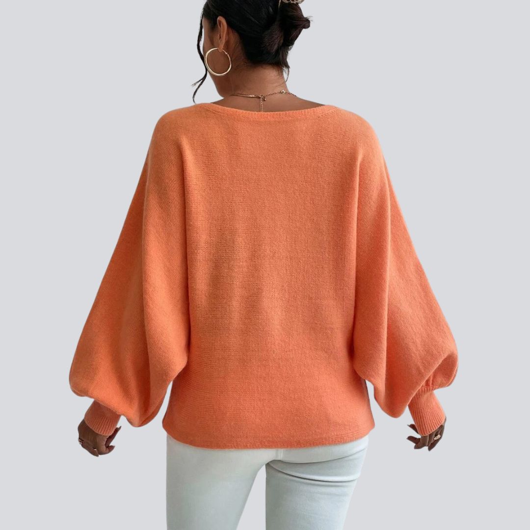 Buiten Blik Breen Sweater Met Schouder -Gebruik En Stekt Patroon