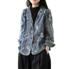 Buiten Blik Blazer Met Bloemen Jacquard -Patroon