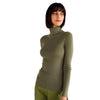 Buiten Blik Classic Turtleneck -Trui In Olive Grun