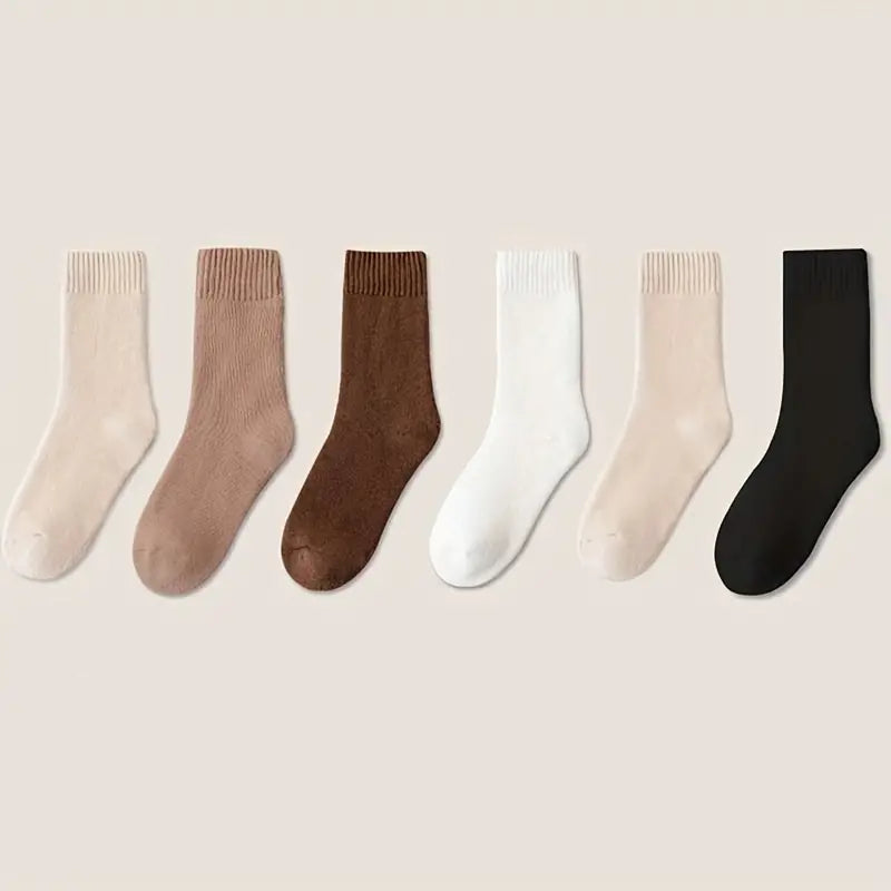 6Paris Wintersokken Voor Vrouwen Winter Solid Dikke Thermal Socks