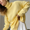 Buiten Blik Oversized Jersey Blouse Met Een Hoge Kraag