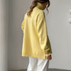 Buiten Blik Oversized Jersey Blouse Met Een Hoge Kraag