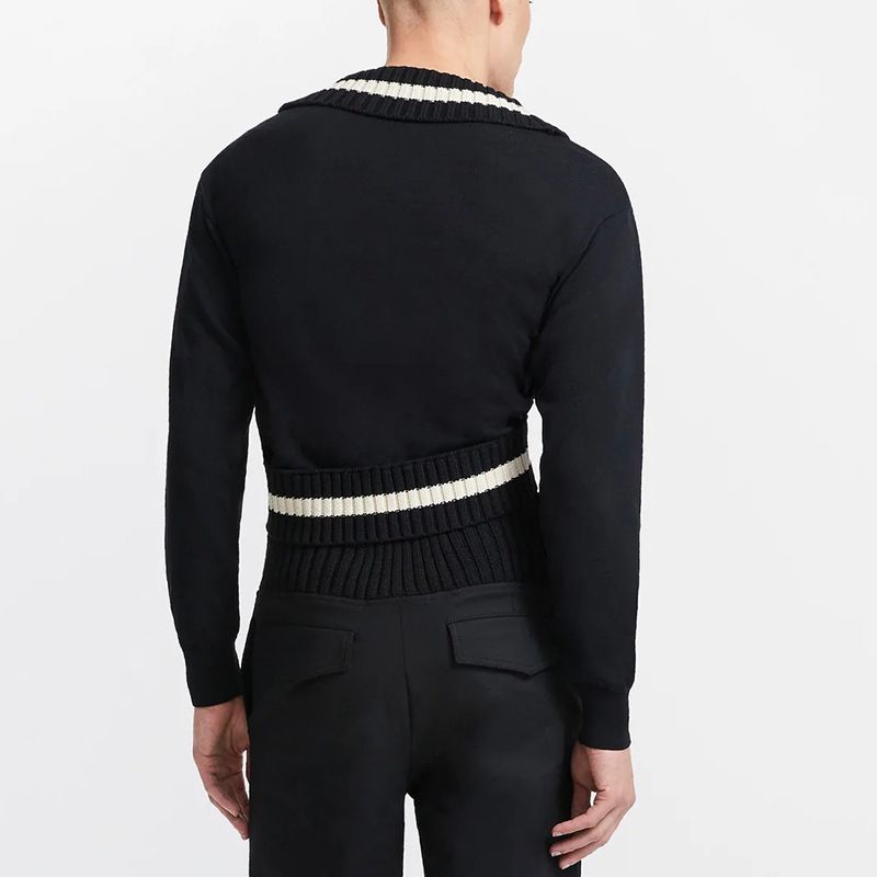 Buiten Blik Breen Sweater Met V -Halslijn En Contrastvoorraad