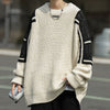 Buiten Blik Corse Breid Sweater Met Contrasterende Gewapende Details