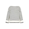 Buiten Blik Classic Black White Striped V -Halslijn Trui