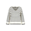 Buiten Blik Classic Black White Striped V -Halslijn Trui