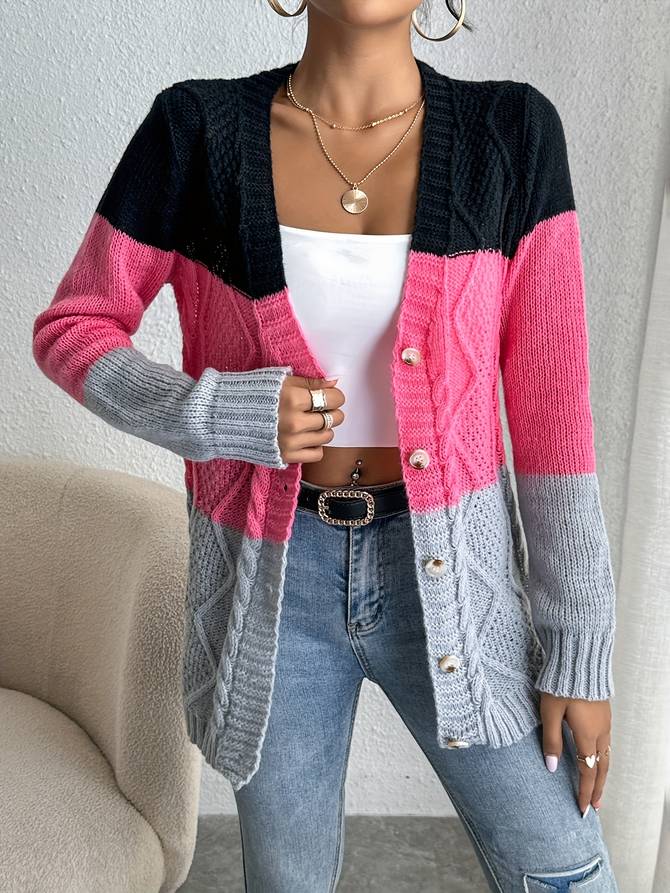 Buiten Blik Cardigan Met Knopsluiting