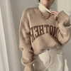 Buiten Blik Breid Sweater Met Contrast Letters