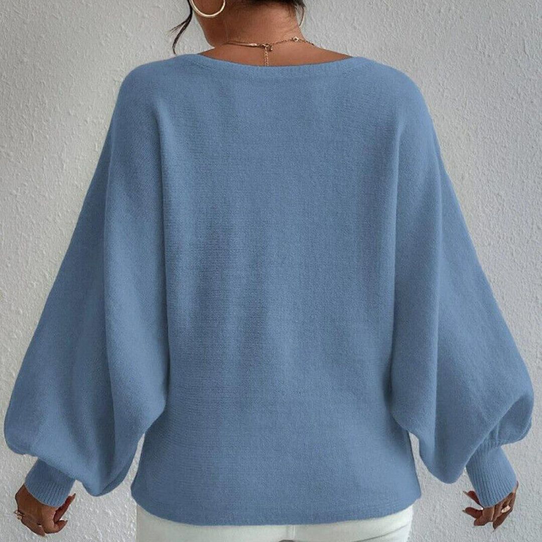 Buiten Blik Breen Sweater Met Schouder -Gebruik En Stekt Patroon