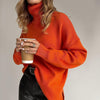 Buiten Blik Oversized Jersey Blouse Met Een Hoge Kraag