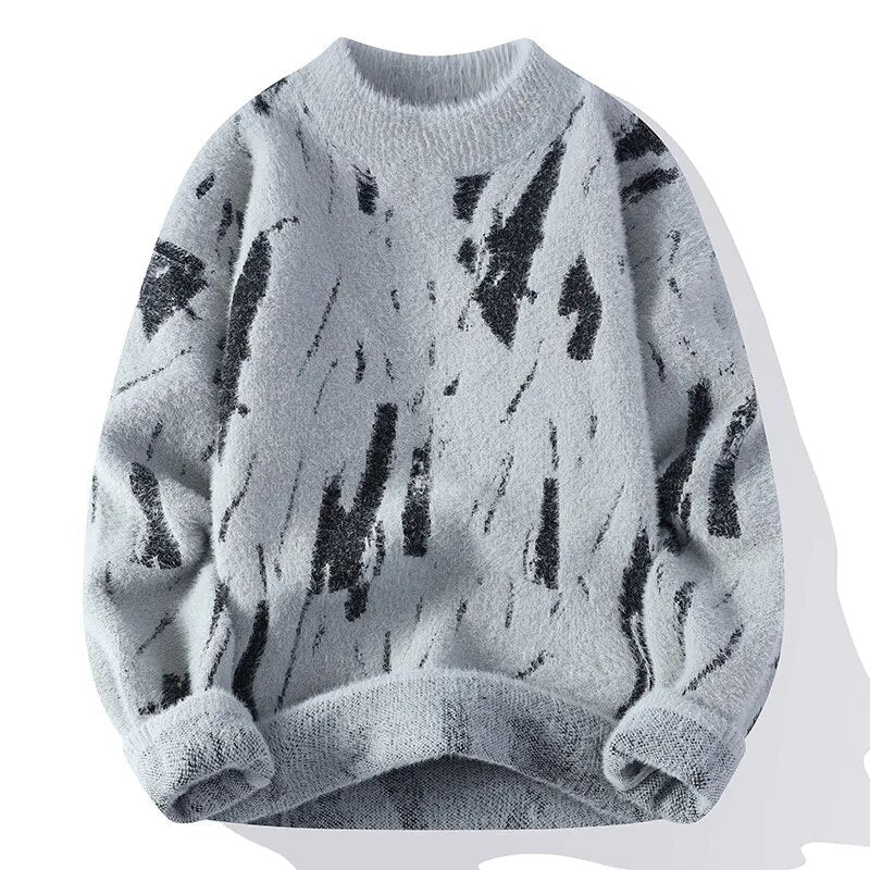 Buiten Blik Soft Structure Sweater Met Een Abstract Patroon