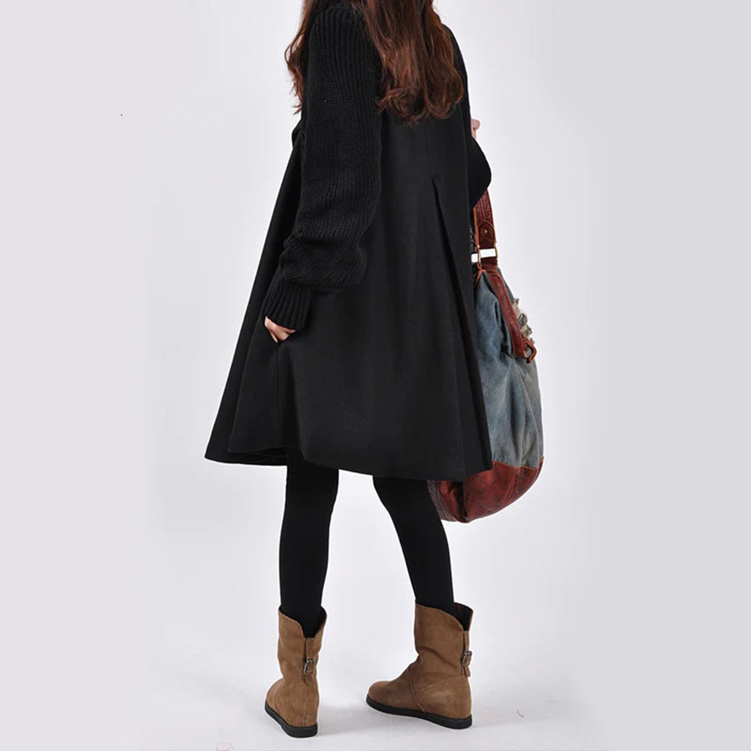 Buiten Blik Chic Swing Coat Met Coltrui