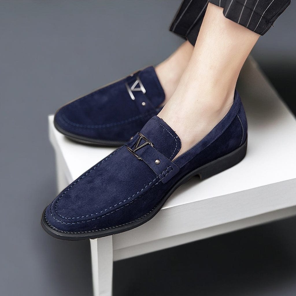 Buiten Blik - Luxe suède loafer met gesp