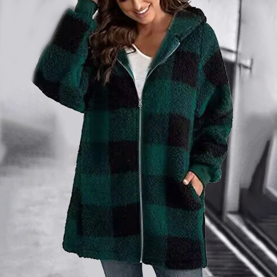 Comfortabele oversized fleece trui met capuchon