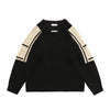 Buiten Blik Corse Breid Sweater Met Contrasterende Gewapende Details