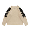 Buiten Blik Corse Breid Sweater Met Contrasterende Gewapende Details