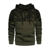 Hoodie met horizontale legerprint