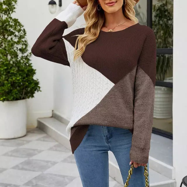 Verlaat Patchwork Breipe Sweater