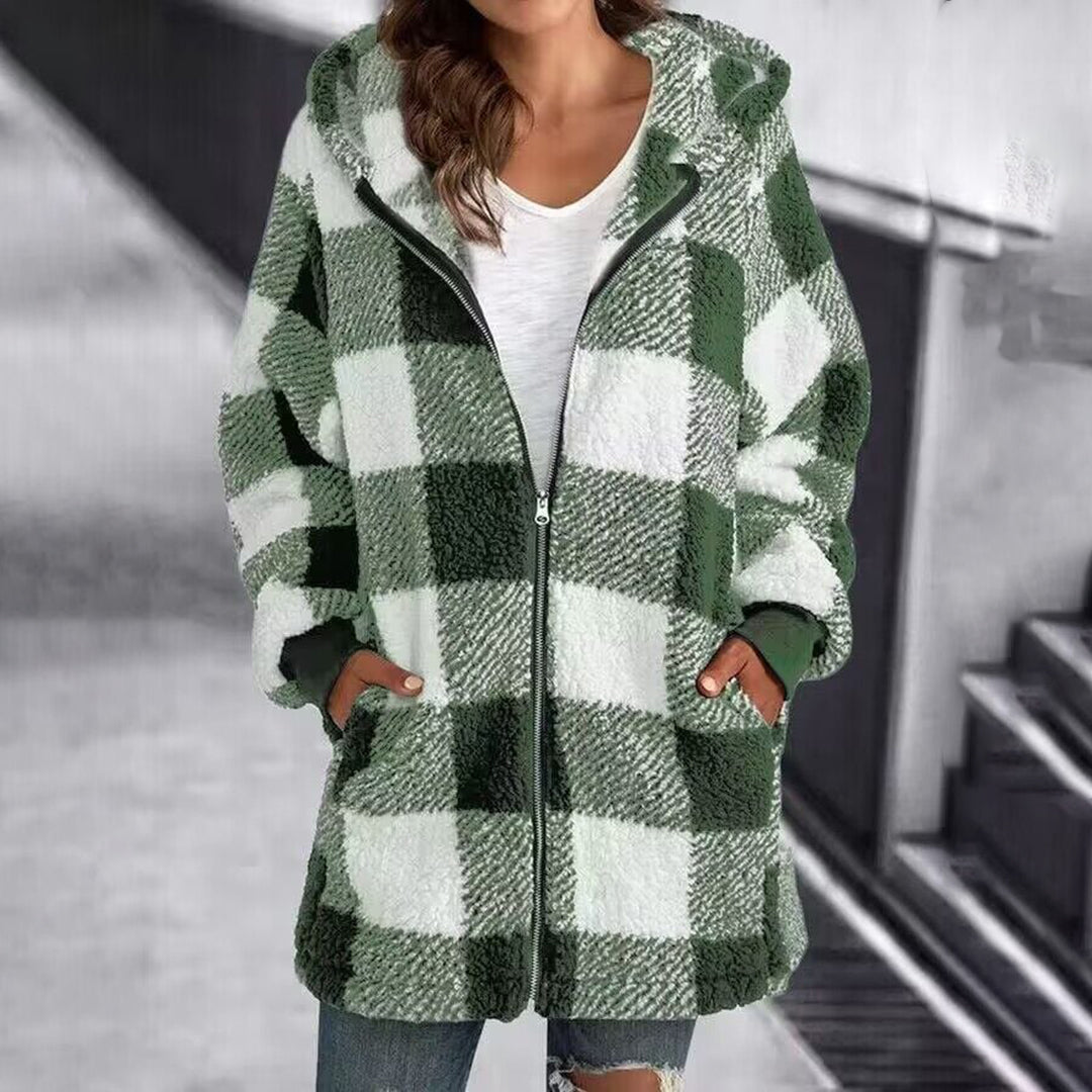 Comfortabele oversized fleece trui met capuchon