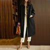 Buiten Blik Chic Long Coat Met Kraag- En Knoopdetail