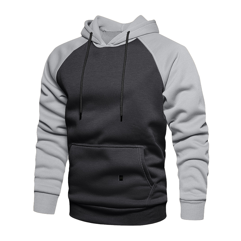 Buiten Blik - Sportieve tweekleurige hoodie voor heren